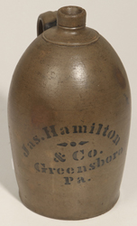 Jas. Hamilton & Co., Greensboro Stoneware Jug