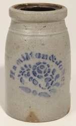 Hamilton & Jones Stenciled Flower Canning Jar