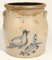 New York Stoneware Co. Jar With Bird