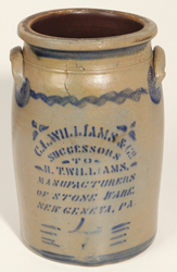 C. L. Williams "Successors", New Geneva, Stoneware Jar