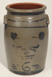 Williams, New Geneva, PA 6 Gallon Stoneware Jar