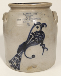 J. A. Mailloux, Canadian, Stoneware Jar With Bird