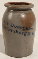 A. P. Donaghho, Parkersburg, WV Canning Jar
