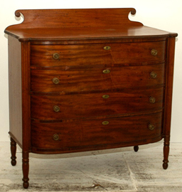 Early Mahogany  Bowfront Chest