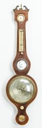 George III Inlaid Barometer by Guanellave, Somerton