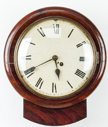 English Mahogany Hanging Wall Clock