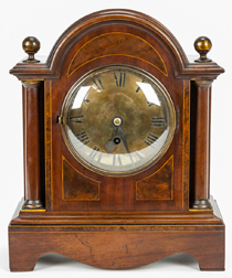English or German Inlaid Bracket Clock