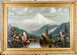 Large Western Landscape Oil Painting