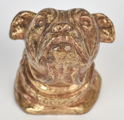 Tiffany Studio Bronze Bulldog Head