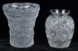 Lalique & Czech Crystal Vase