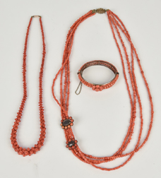 Unusual Carved Coral Necklace Plus