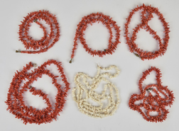 Six Coral Necklaces