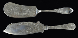 Two Sterling Fish Servers