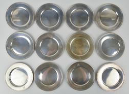 Twelve Sterling Desert Plates