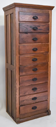 Oak 10 Drawer Cabinet