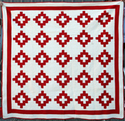 Pieced Red & White Quilt