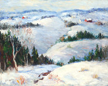 Lew Miller (Ohio) Landscape Oil Painting