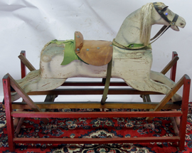 EARLY WOODEN HORSE GLIDER