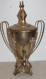 Large silverplate urn
