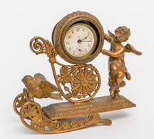French Bronze Figural Clock