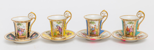 Dresden Porcelain Cups & Saucers
