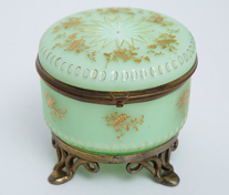 Victorian Cased Glass Dresser Box