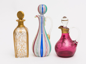 Three Pieces Victorian Art Glass