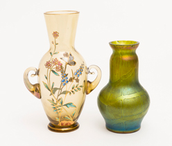 Moser & Loetz Art Glass Vases