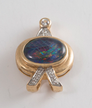 Gold, Opal & Diamond Pendant