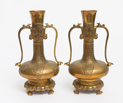 Pair French Bronze Vases