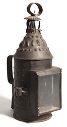 Unusual Punched Tin Candle Lantern