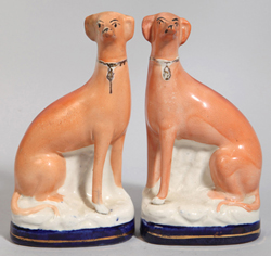 Pair of Staffordshire Greyhounds