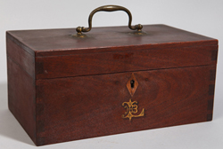 Inlaid & Dovetailed Early Mahogany Box