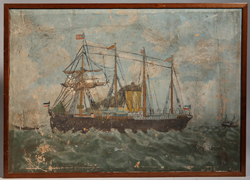 Folk Art American Ships Portrait