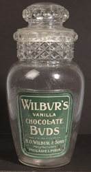 Scarce Wilbur's Candy Countertop Glass Store Jar