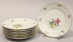 B&G Floral Porcelain Plates