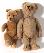 Moving Head Teddy Bear & Small Mohair Bear