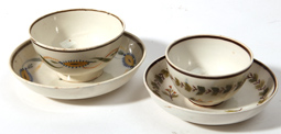 Early Leeds Soft Paste Cups & Saucers
