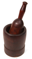 Early wooden Mortar and Pestle