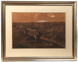Early English Hunting Lithograph