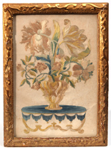 18th Century Silk Embroidered Panel