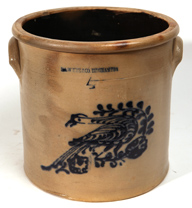 N.A. White Decorated Stoneware Jar