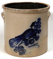 N.A. White & Sons Decorated Stoneware Jar