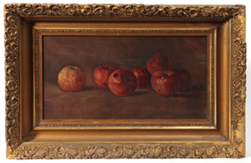 Victorian Still Life Painting of Apples