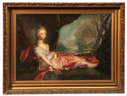  Diana Reclining Oil on Canvas Painting