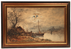 Watercolor Landscape by R. Wood