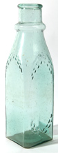 CATHEDRAL AQUA GREEN PICKLE BOTTLE