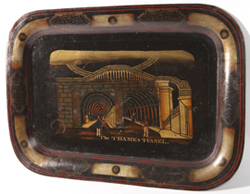 19TH CENTURY THAMES TUNNEL TOLEWARE TRAY