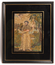 NEEDLEWORK PICTURE OF ST. FRANCIS 