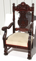 SUPER VICTORIAN CARVED ARM CHAIR
